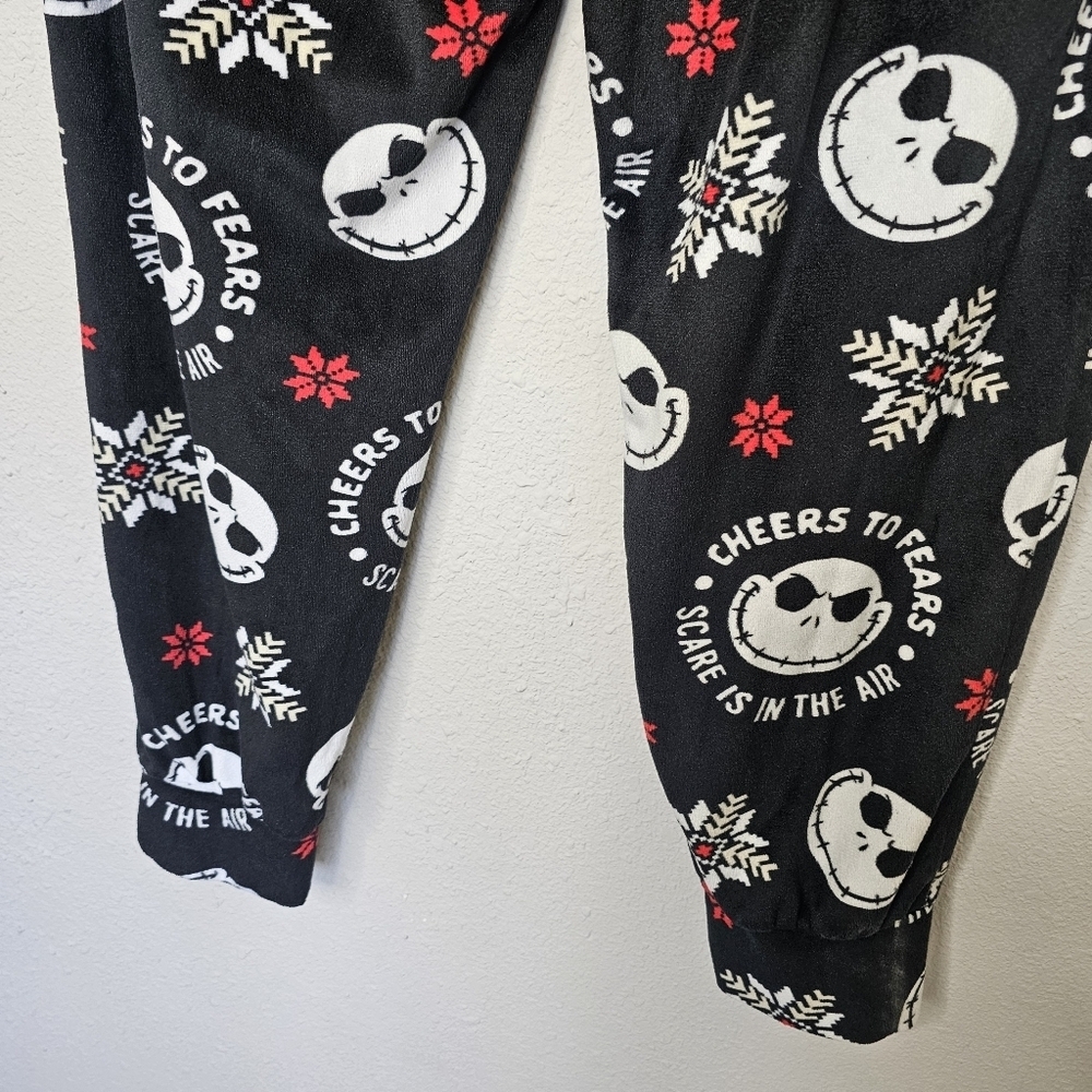 Nightmare Before Christmas Jack Skellington Jogger‎ Pajama Fleece Pant Size M - Picture 7 of 9